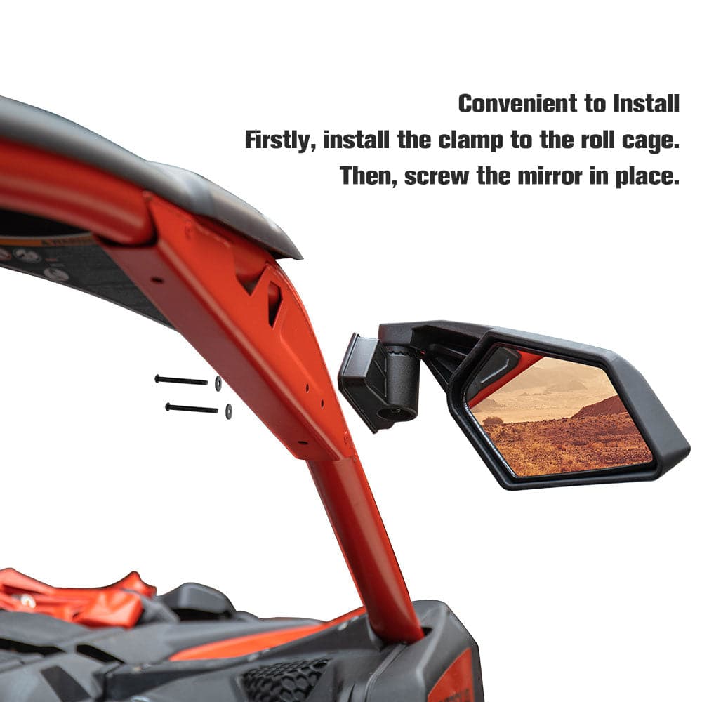 Side Mirrors for Can-Am Maverick X3 / X3 MAX 2017-2026 (One Pair) – fits Can-Am Maverick X3 MAX (view 4)
