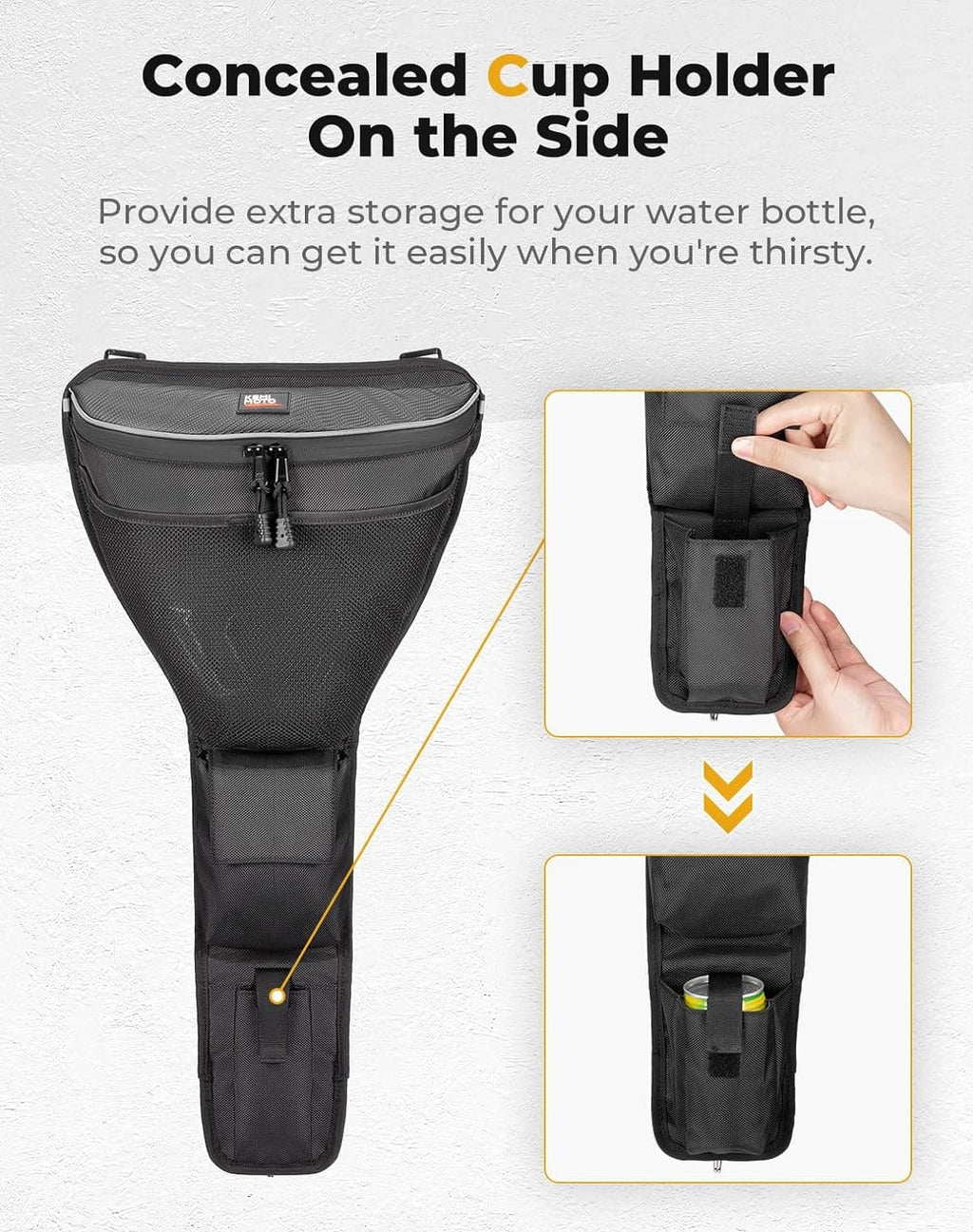 Center Storage Bag with Cup holder for 2024-2025 Polaris RZR XP 1000/ 4 – fits Polaris RZR XP 1000 (2024+) (view 7)