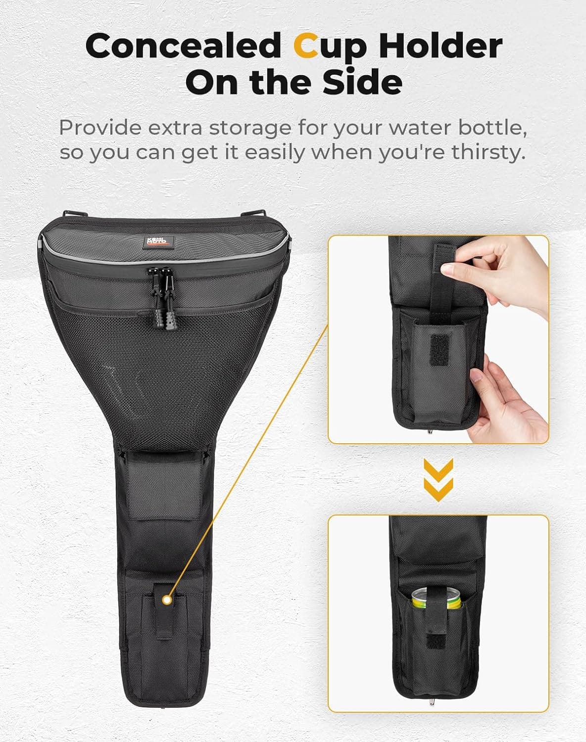 Center Storage Bag with Cup holder for 2024-2025 Polaris RZR XP 1000/ 4 – fits Polaris RZR XP 1000 (2024+) (view 7)