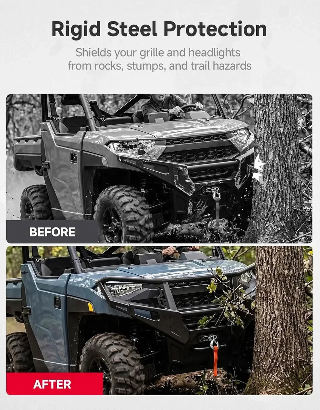 Front Upper Bumper Brush Guard, Rigid Steel for Polaris Ranger XP 1000 2025-2026 – fits Polaris Ranger XP 1000 (view 2)
