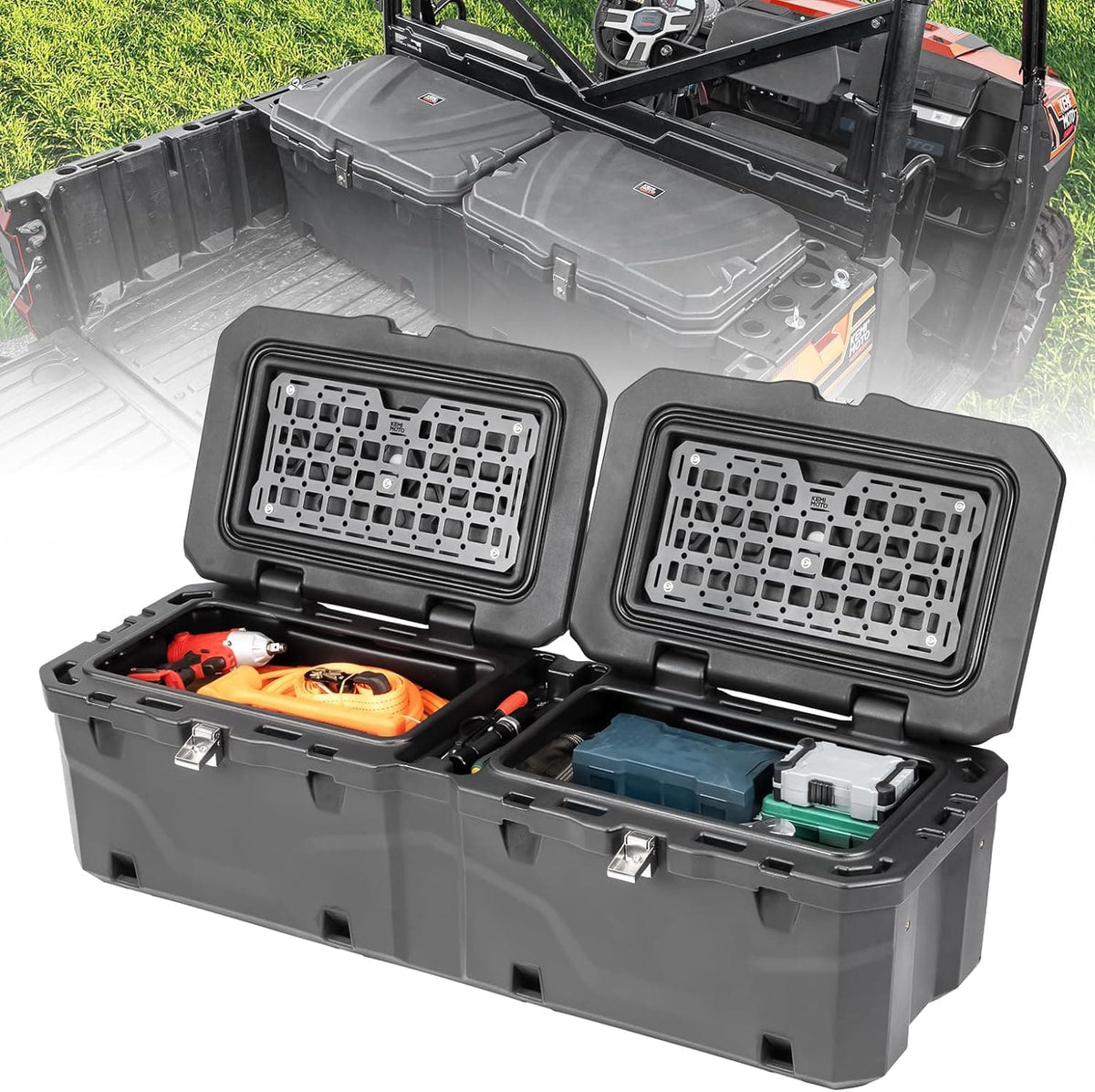 UTV Bed Box 29GAL for Polaris Ranger 1000 / XP 1000 / CREW 2018-2024 – fits Polaris Ranger Crew XP 1000