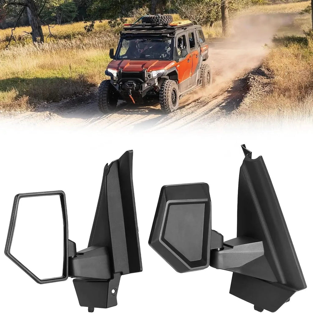 Adjustable Folding Side Mirrors with Guard Plate for Polaris Xpedition XP / ADV 2024-2026 – fits Polaris Xpedition XP 5