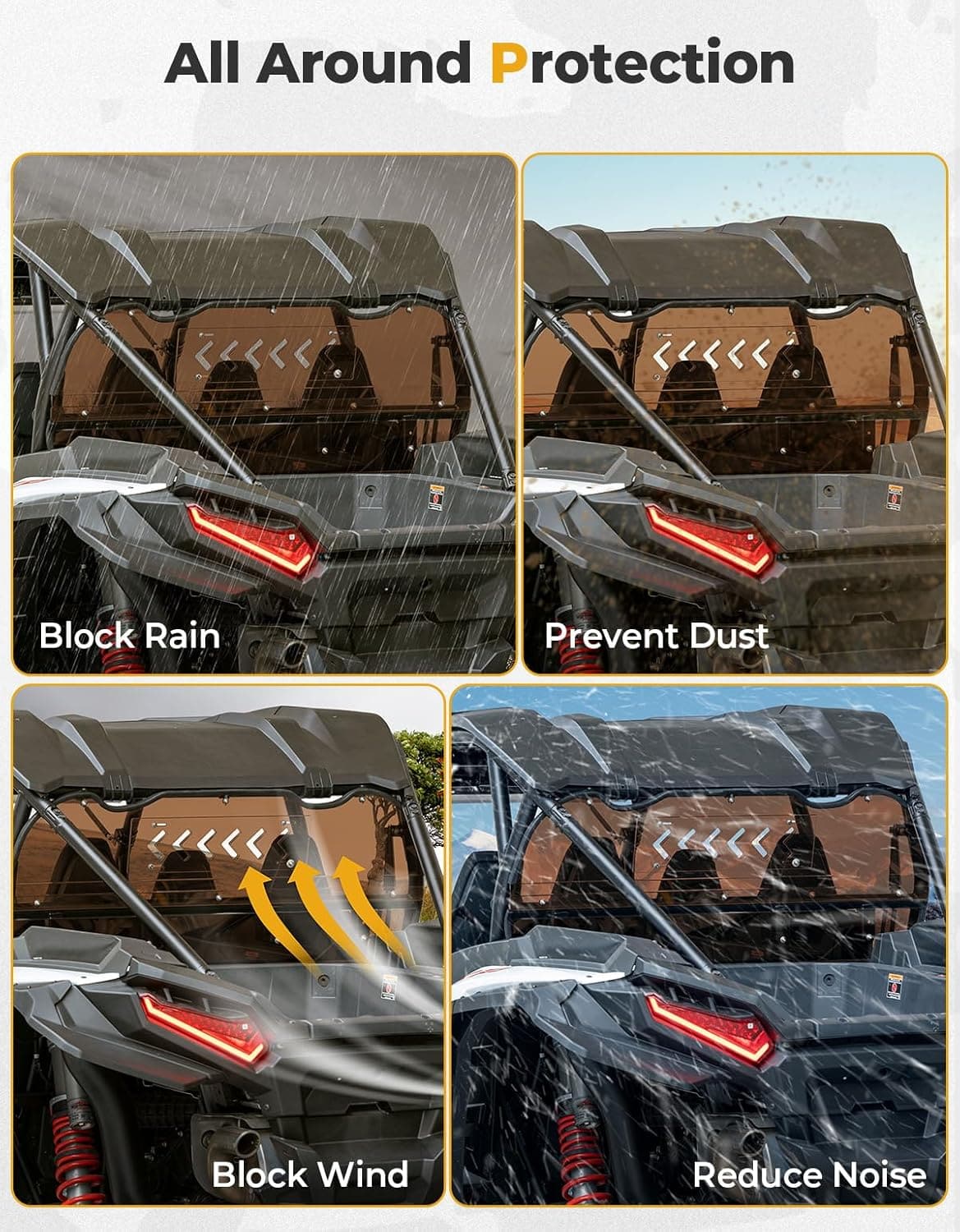 Tinted Rear Windshield for Polaris RZR XP 1000 2024-2025 – fits Polaris RZR XP 1000 (2024+) (view 7)