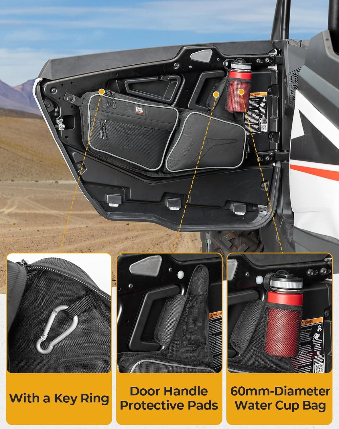 Front Door Bag for Polaris RZR XP 1000/4 1000 2024-2025 – fits Polaris RZR XP 1000 (2024+) (view 3)
