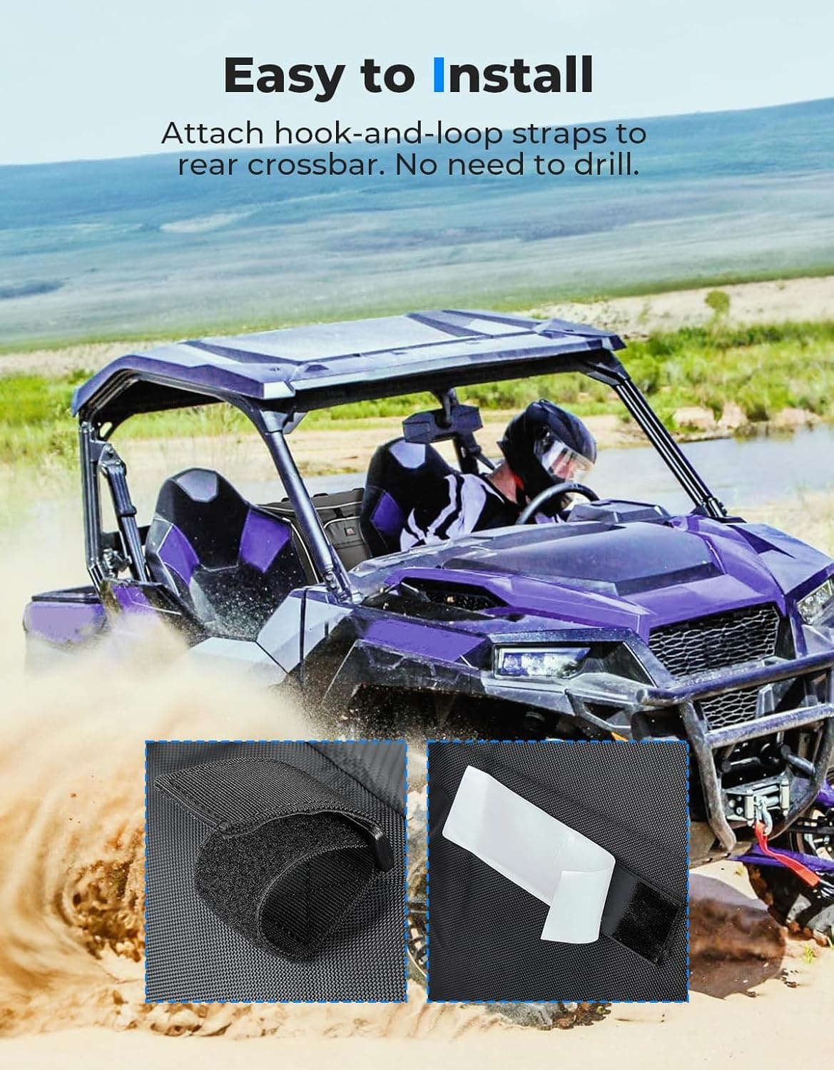 UTV Center Seat Bag for Polaris General 1000/ XP 1000 2016-2024 – fits Polaris General 1000 (view 4)