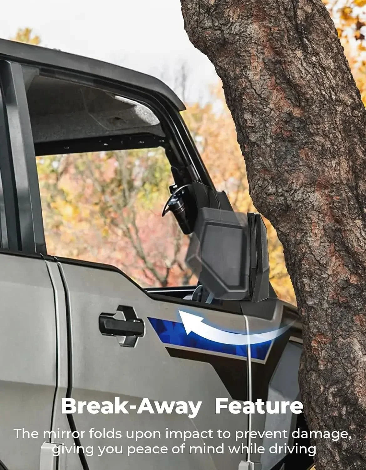Adjustable Folding Side Mirrors with Guard Plate for Polaris Xpedition XP / ADV 2024-2026 – fits Polaris RZR XP S