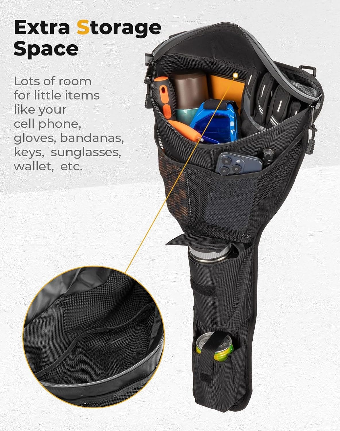 Center Storage Bag with Cup holder for 2024-2025 Polaris RZR XP 1000/ 4 – fits Polaris RZR XP 4 1000 (2024+)