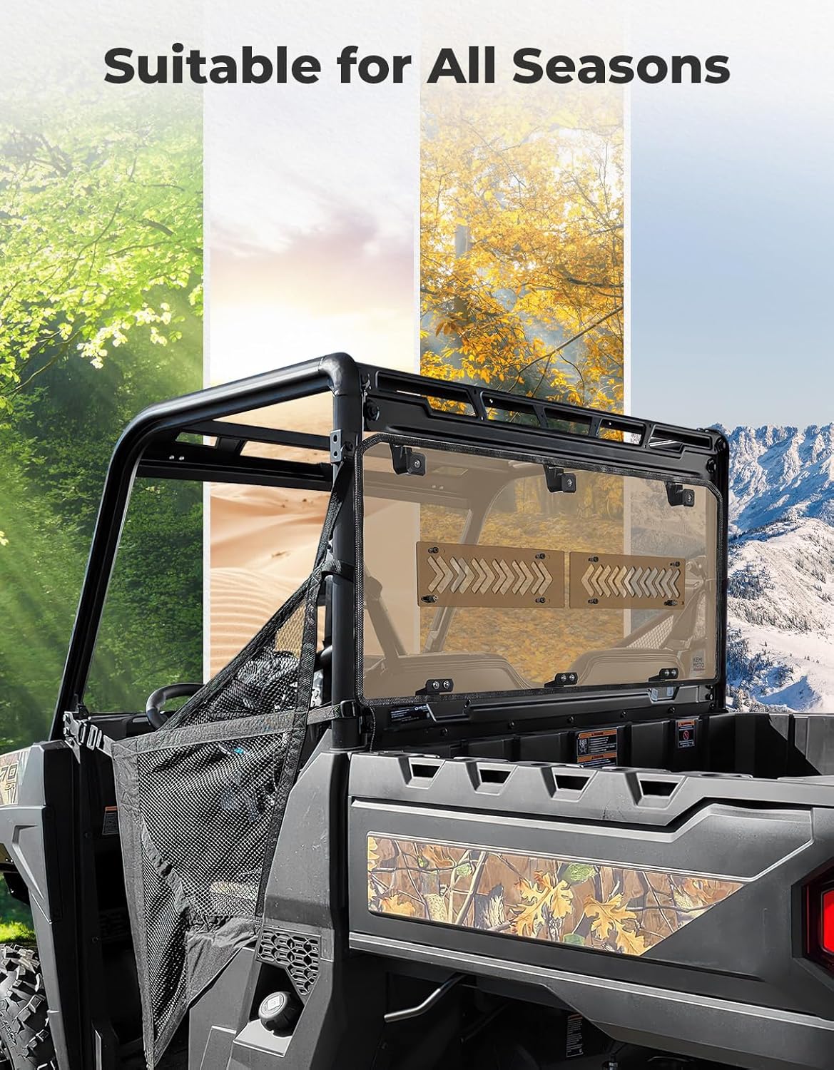 Tinted Rear Window for Polaris Ranger Midsize 500/570/SP 570/Crew/ETX/EV – fits Polaris Ranger Crew SP 570 (view 7)