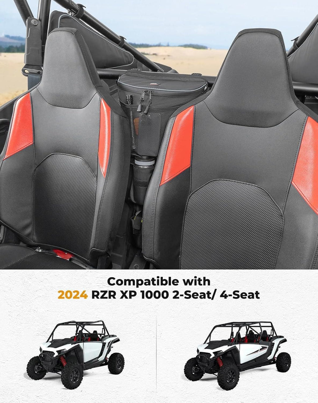 Center Storage Bag with Cup holder for 2024-2025 Polaris RZR XP 1000/ 4 – fits Polaris RZR XP 1000 (2024+) (view 3)