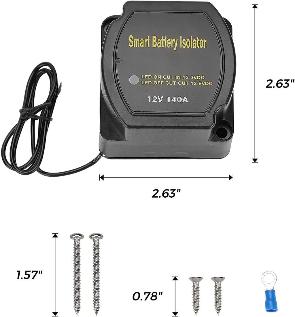 UTV ATV Dual Battery Isolator Kit 12V 140AMP