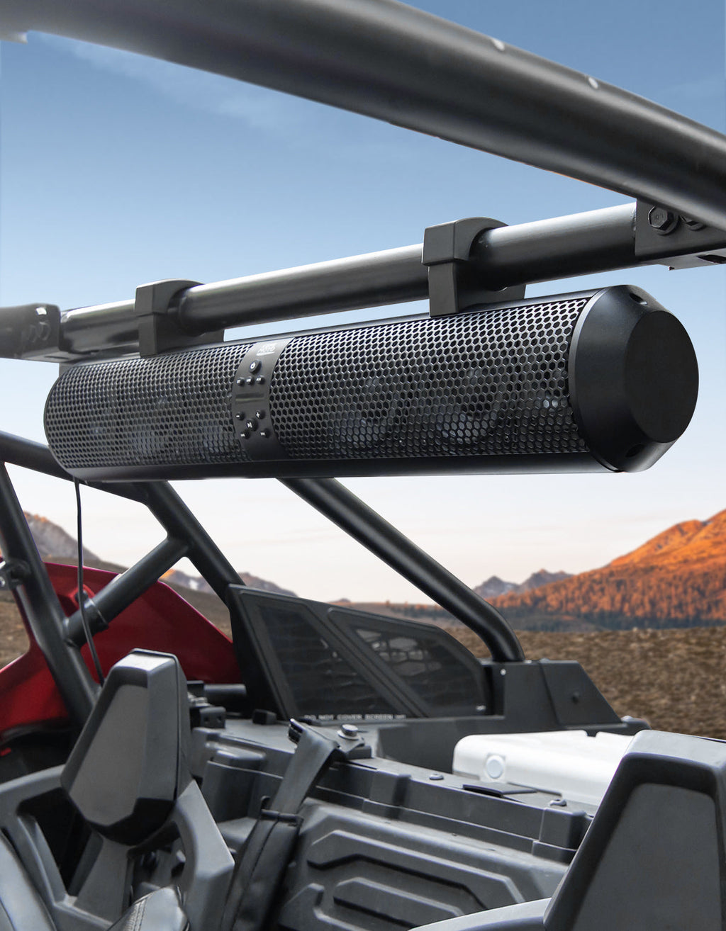 6 Speaker 28" UTV Bluetooth Sound Bar for Can Am Maverick X3/ RZR w/ 1.56"-2.25" Roll Bar