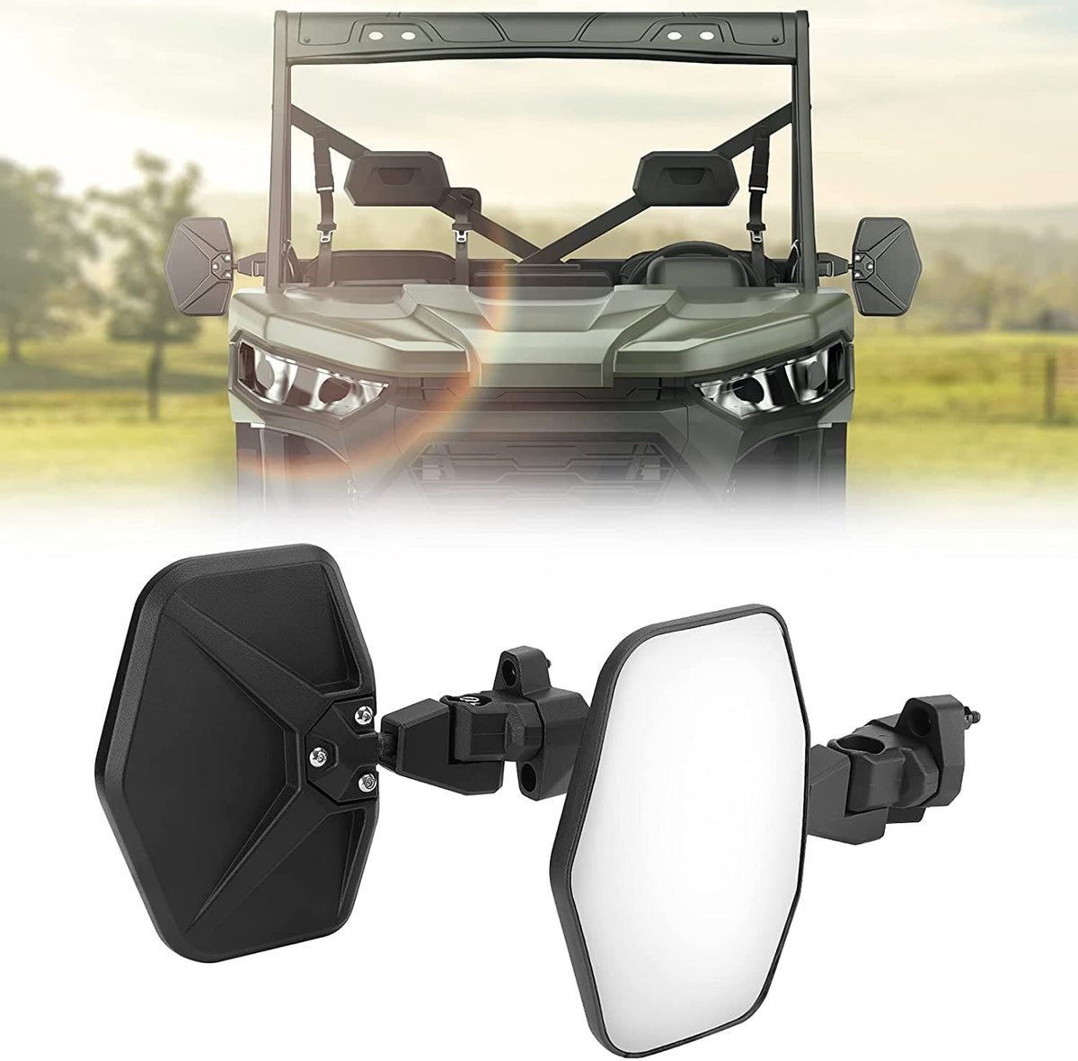 Side Mirrors Aluminum for Can Am Defender (one pair) – fits Can-Am Defender HD10