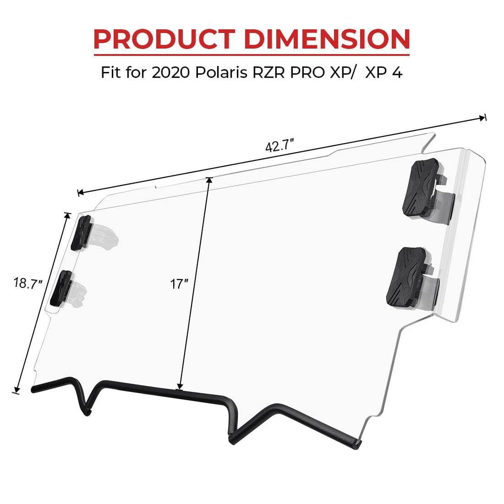 UTV Half Windshield for Polaris RZR PRO XP / XP 4 – fits Polaris RZR Pro XP 4 (view 8)