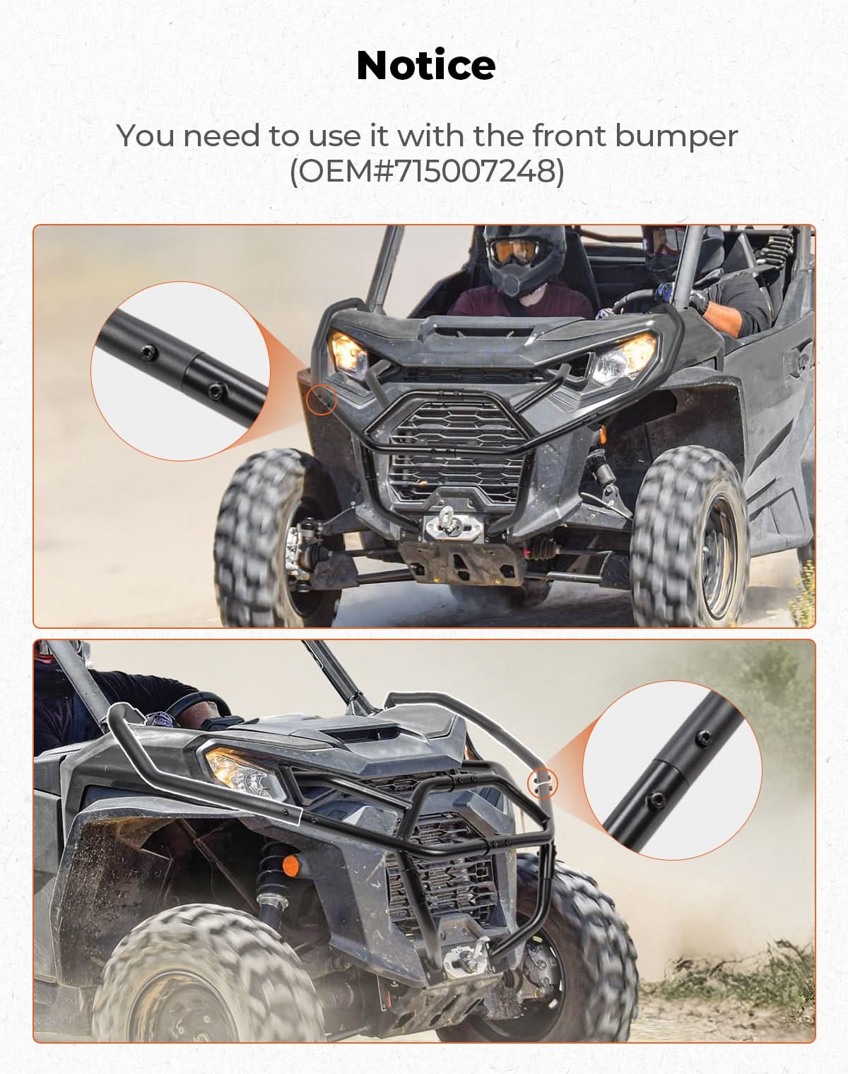 Front Corner Bumper for Can-Am Commander 2021+