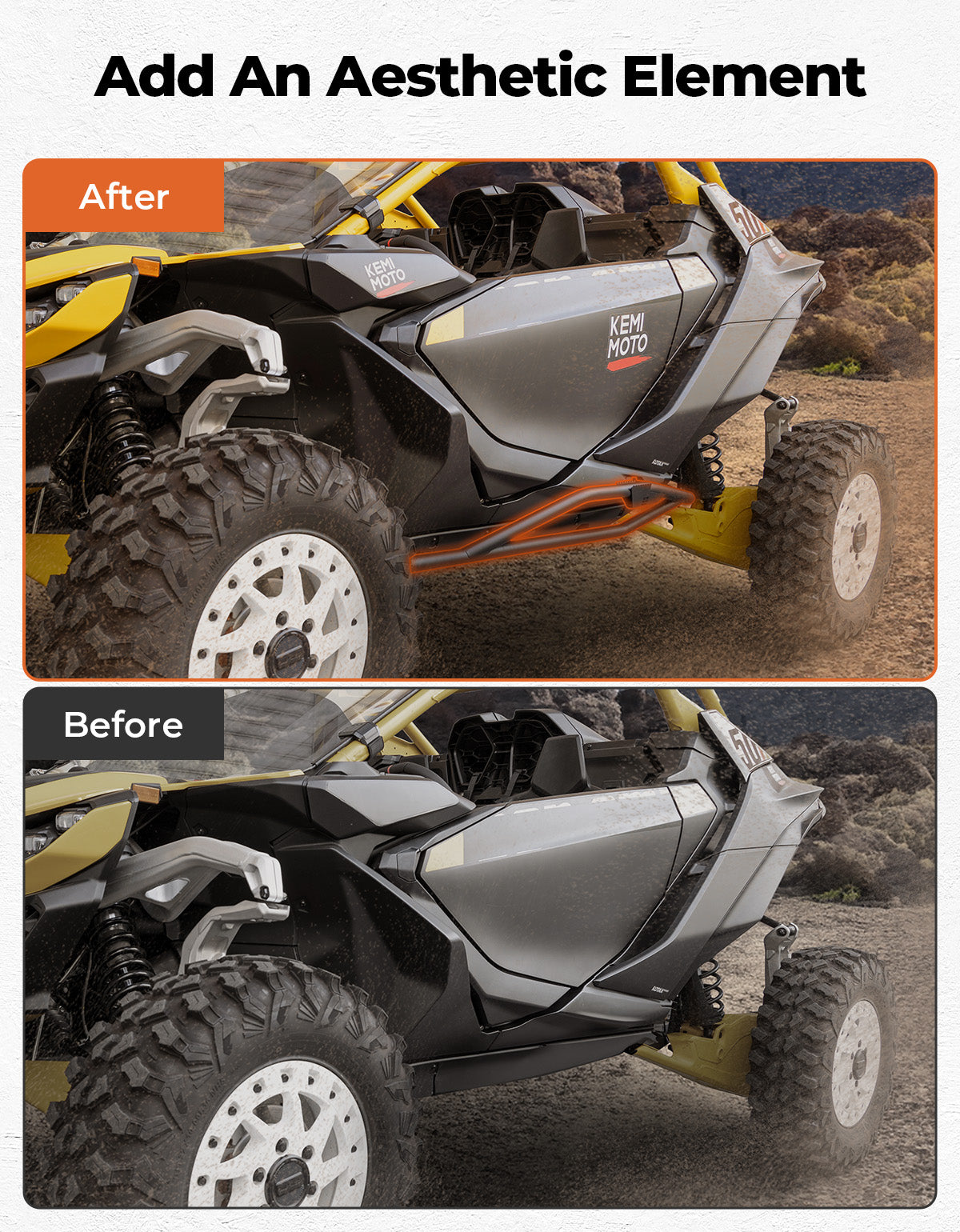 Nerf Bars Rock Sliders for Can-Am Maverick R 2024+ – fits Can-Am Maverick R 2-Seat (view 5)