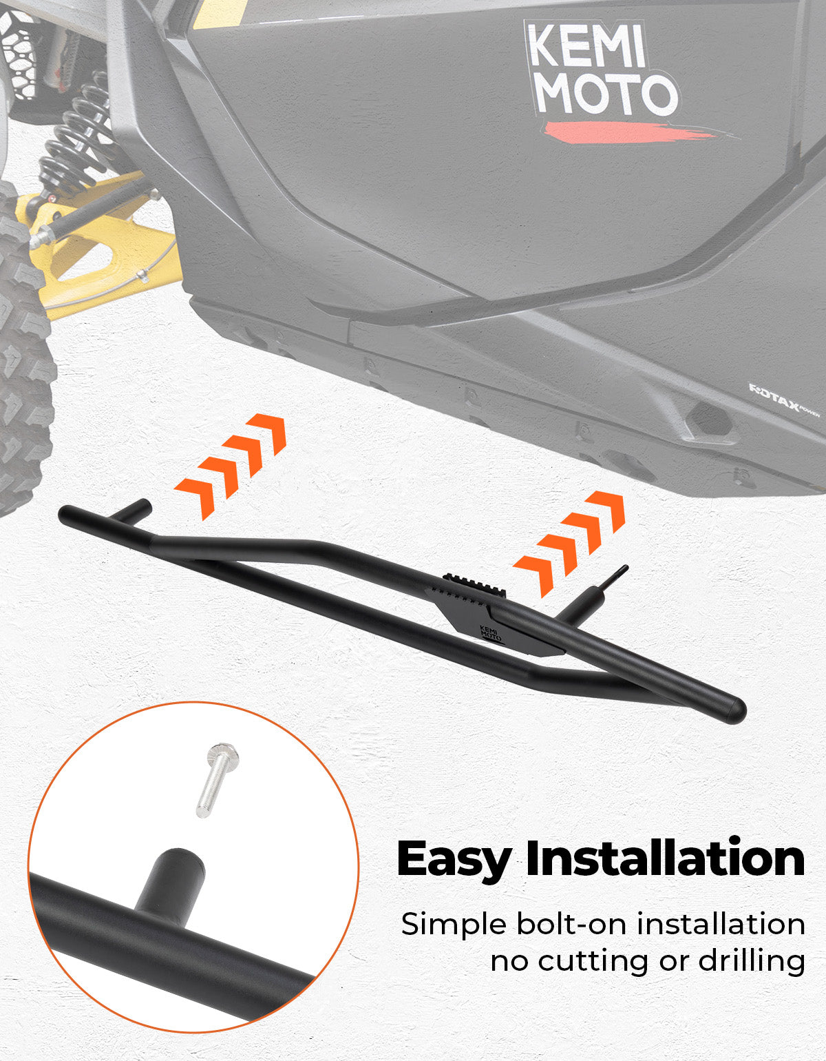 Nerf Bars Rock Sliders for Can-Am Maverick R 2024+ – fits Can-Am Maverick R 2-Seat (view 6)