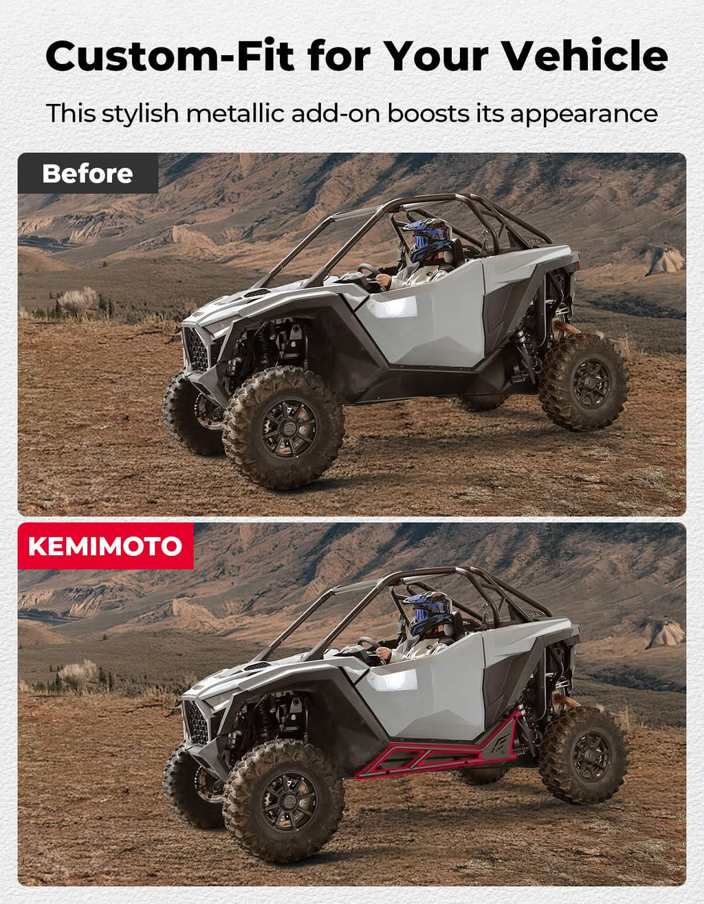 UTV Nerf Bars Rock Sliders with Step Function for Polaris RZR PRO 2020-2026 – fits Polaris RZR Pro S (view 5)