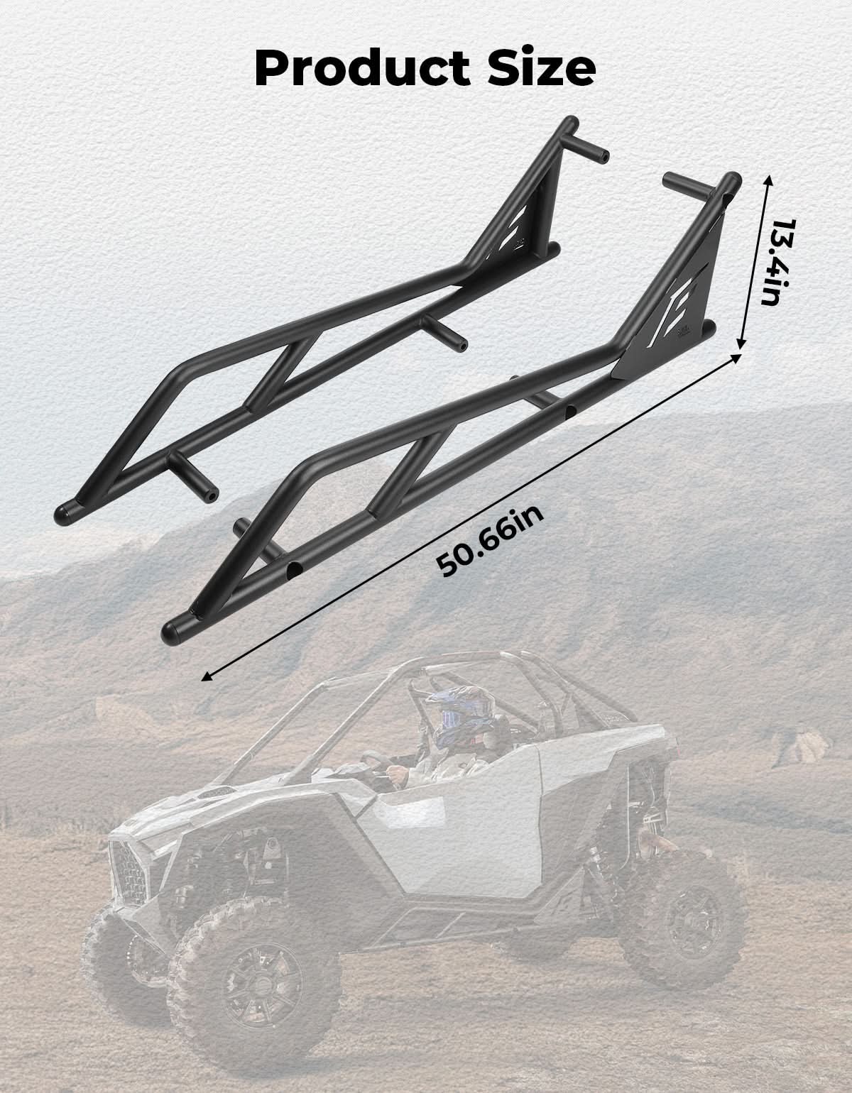 UTV Nerf Bars Rock Sliders with Step Function for Polaris RZR PRO 2020-2026 – fits Polaris RZR Pro R (view 7)