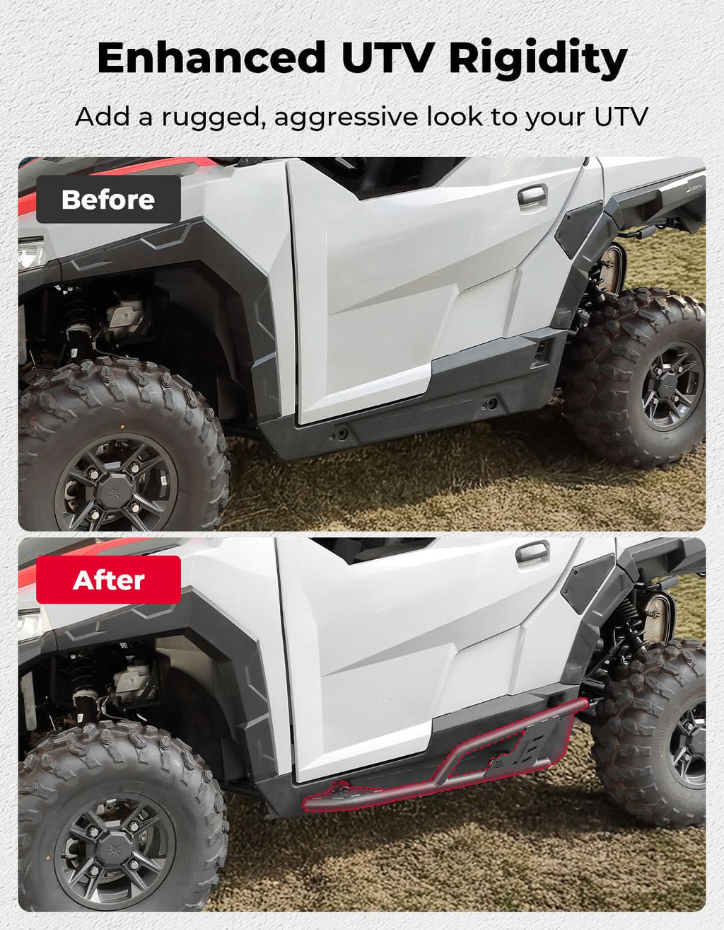 UTV Rock Sliders Nerf Bar for Polaris General 1000/ General XP 1000, 2016-2026 – fits Polaris General XP 1000 (view 6)