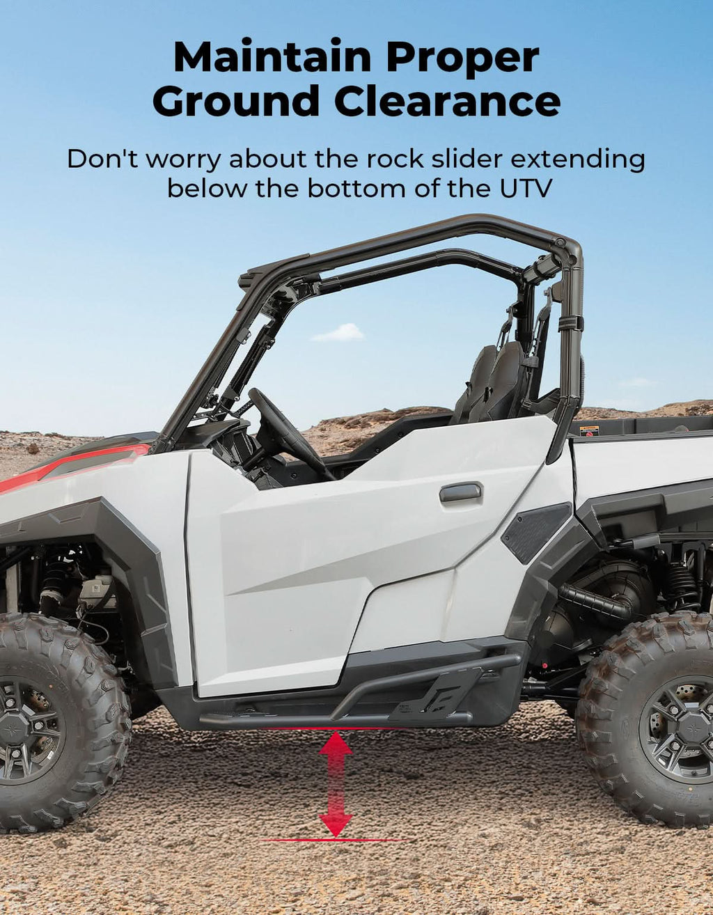 UTV Rock Sliders Nerf Bar for Polaris General 1000/ General XP 1000, 2016-2026 – fits Polaris General XP 1000 (view 7)