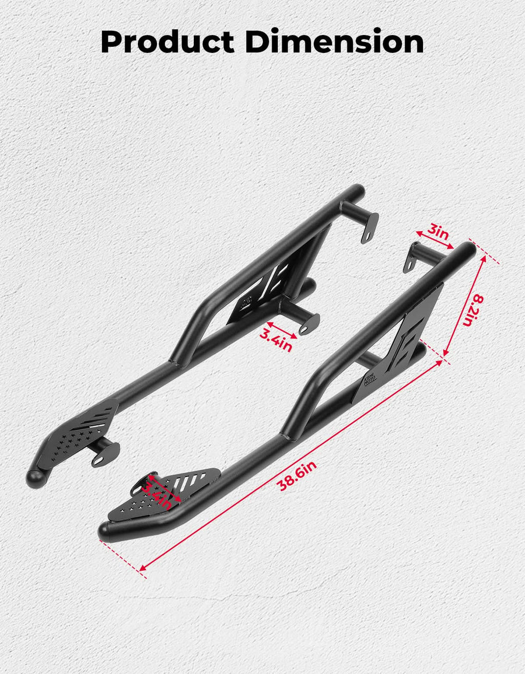 UTV Rock Sliders Nerf Bar for Polaris General 1000/ General XP 1000, 2016-2026 – fits Polaris General XP 1000 (view 8)