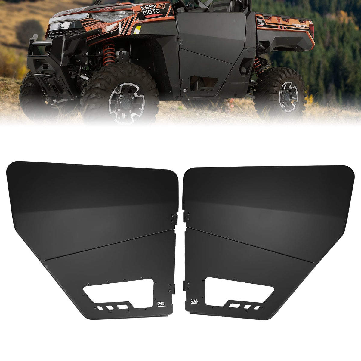 UTV Aluminum Half Doors for Polaris Ranger XP 1000 2018-2026 – fits Polaris Ranger XP 1000