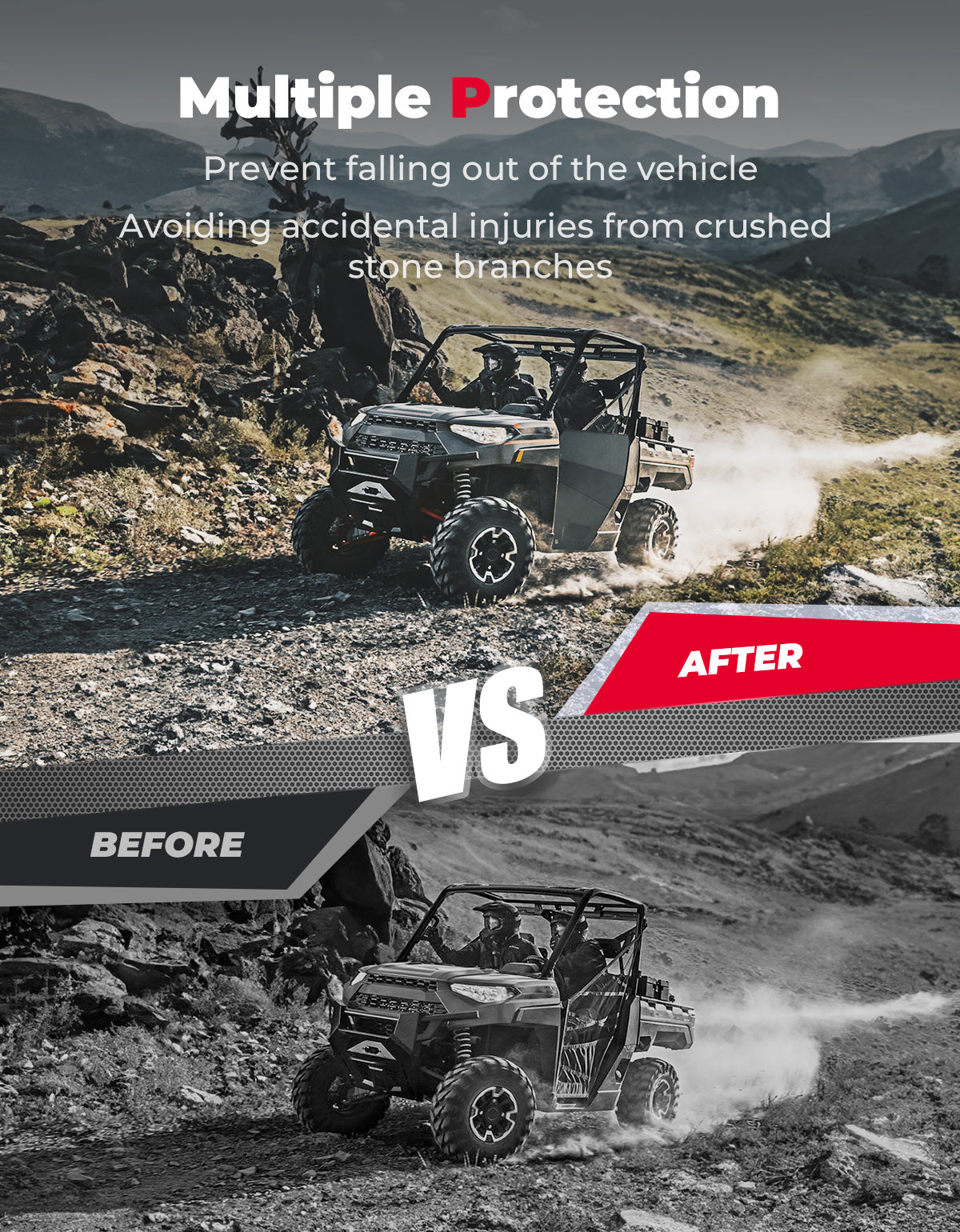 UTV Aluminum Half Doors for Polaris Ranger XP 1000 2018-2026 – fits Polaris Ranger XP 1000 (view 3)