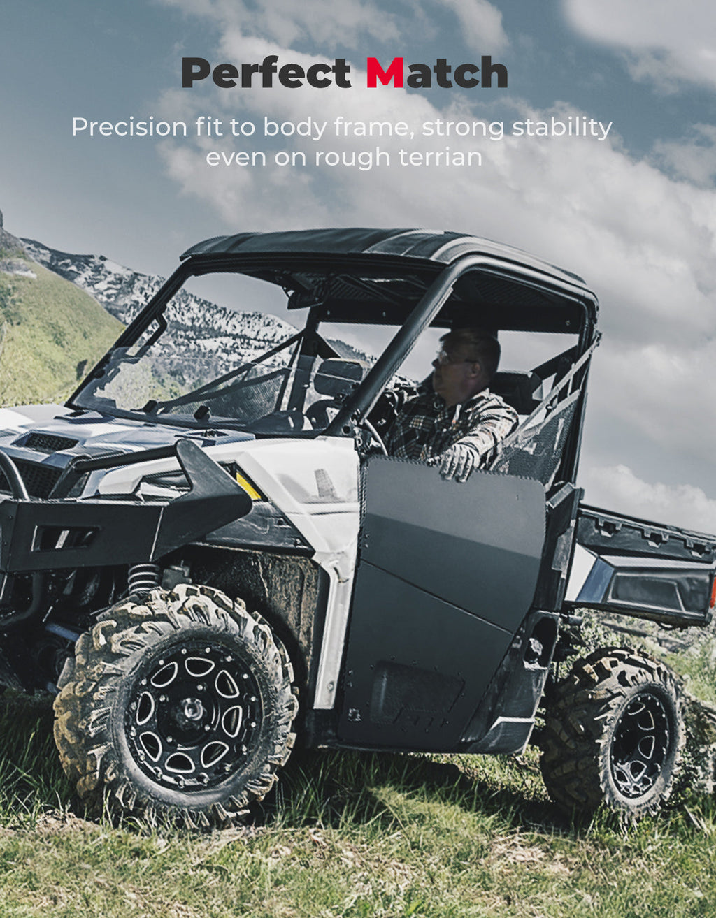 UTV Aluminum Half Doors for Polaris Ranger XP 1000 2018-2026 – fits Polaris Ranger XP 1000 (view 6)