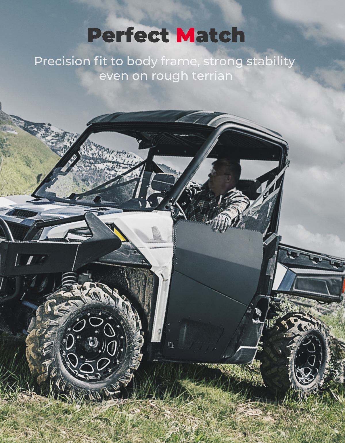 UTV Aluminum Half Doors for Polaris Ranger XP 1000 2018-2026 – fits Polaris Ranger XP 1000 (view 6)
