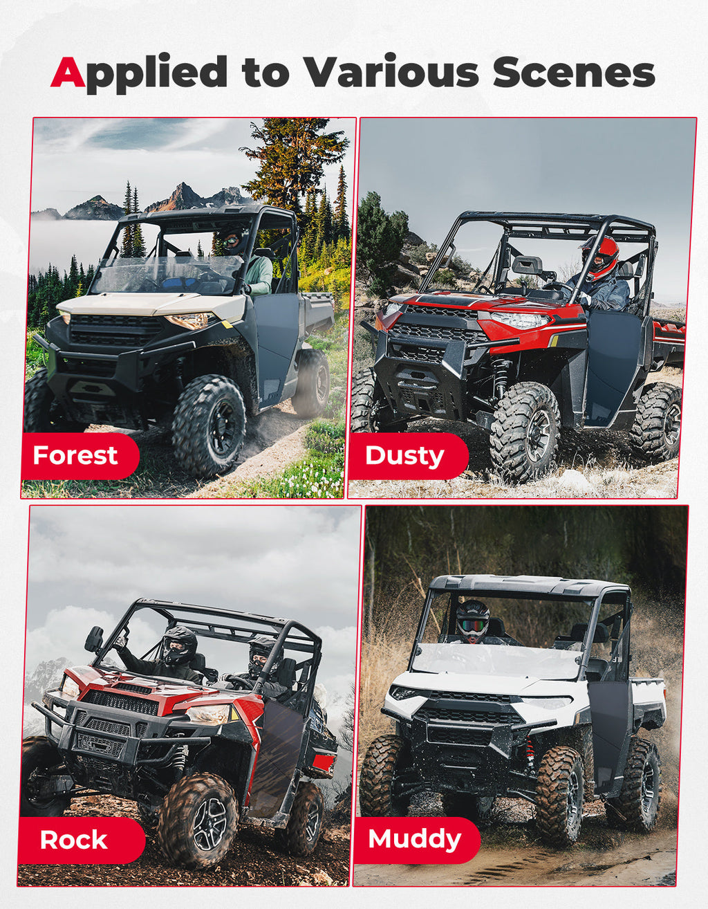 UTV Aluminum Half Doors for Polaris Ranger XP 1000 2018-2026 – fits Polaris Ranger XP 1000 (view 8)