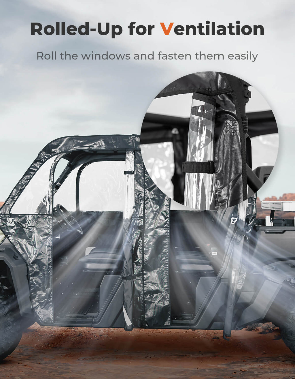 Soft Cab Enclosure Doors for Can-Am Defender Max HD10|9|8|7 – fits Can-Am Defender MAX HD8