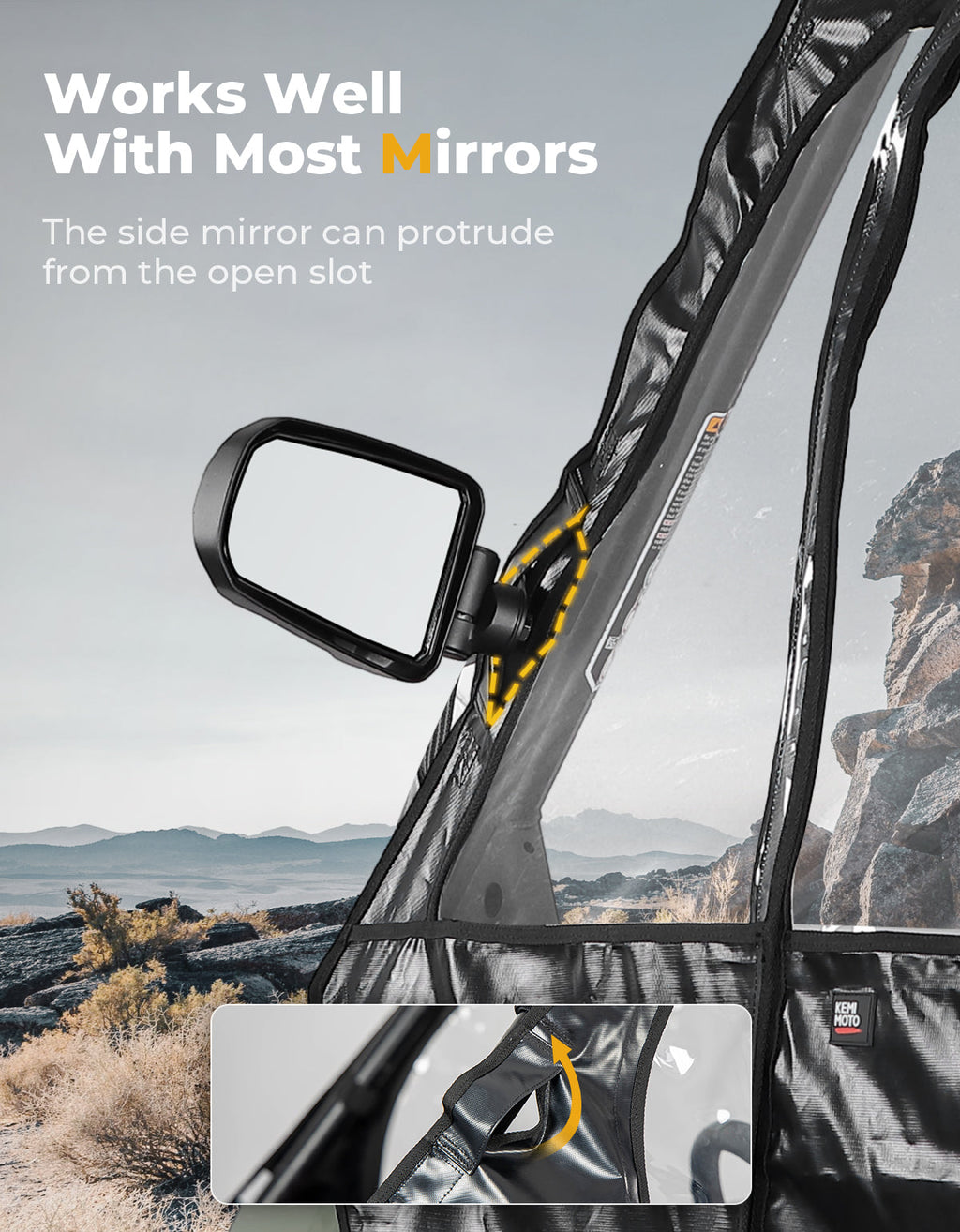 UTV Soft Cab Enclosure for RZR 570/Trail 570/800/S 800/900 – fits Polaris RZR (view 3)
