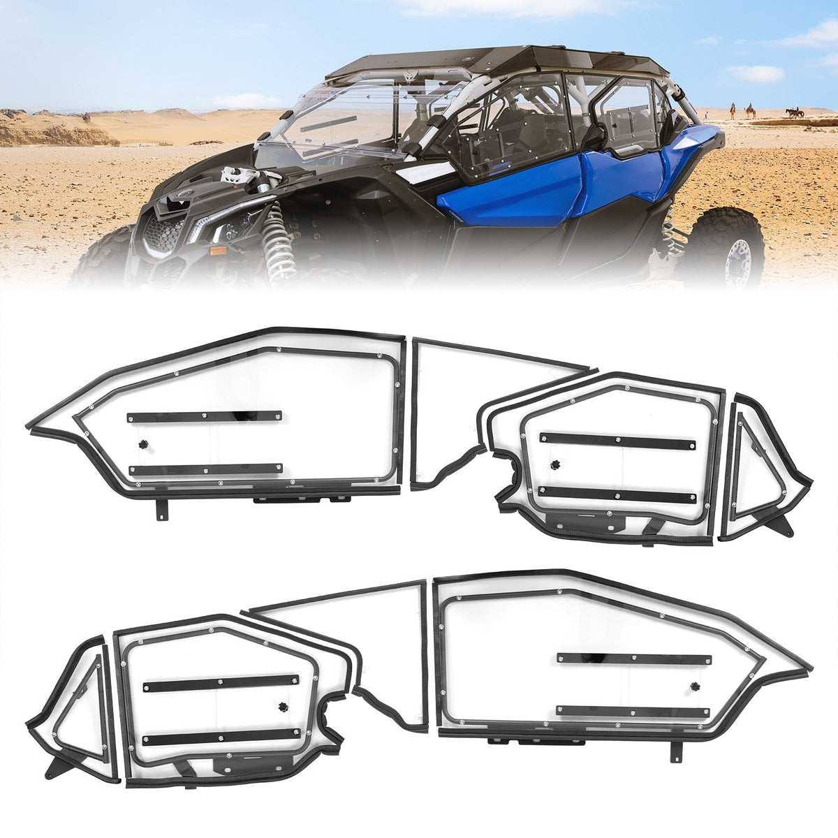 Ventilated Hard Upper Doors for Can-Am Maverick X3 MAX – fits Can-Am Maverick X3 MAX (view 2)