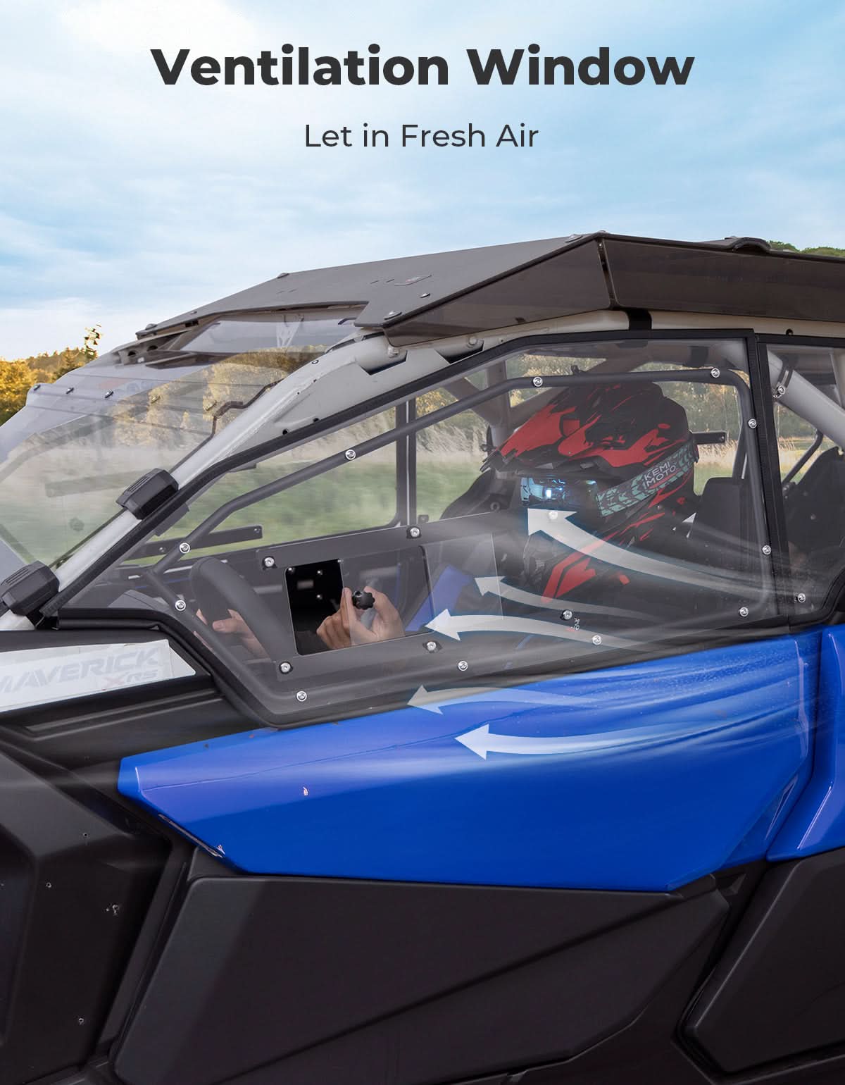 Ventilated Hard Upper Doors for Can-Am Maverick X3 MAX – fits Can-Am Maverick X3 MAX (view 5)