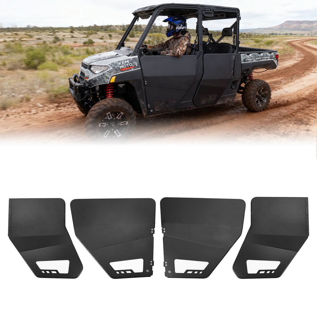 Aluminum Half Doors for Polaris Ranger Crew XP 1000 (2019-2026) – fits Polaris Ranger Crew XP 1000