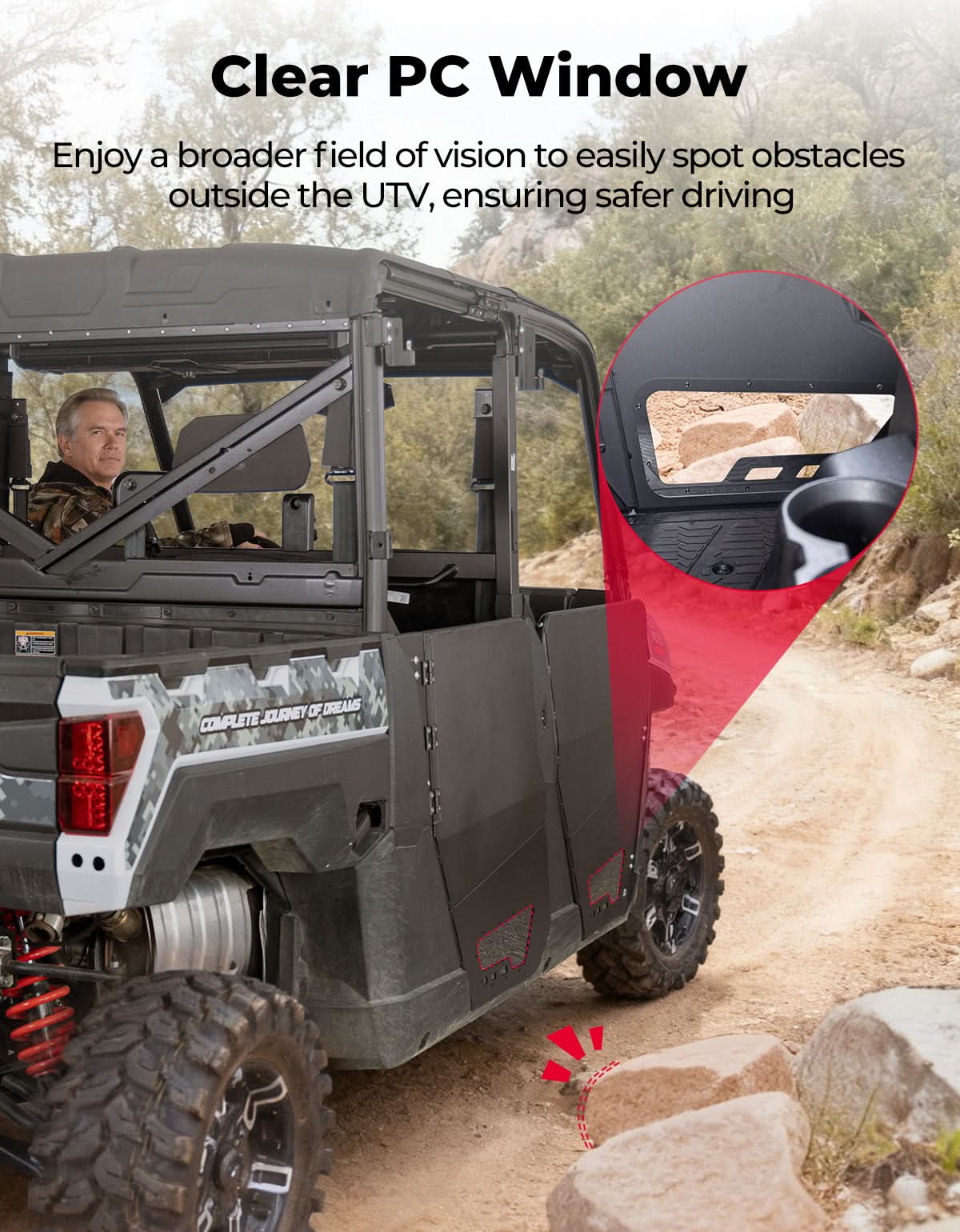 Aluminum Half Doors for Polaris Ranger Crew XP 1000 (2019-2026) – fits Polaris Ranger Crew XP 1000 (view 4)