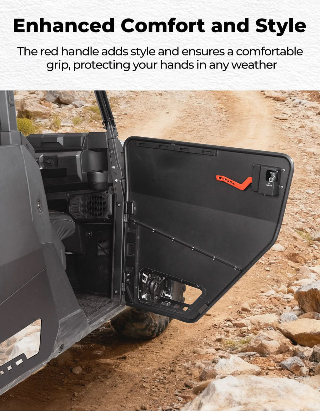 Aluminum Half Doors for Polaris Ranger Crew XP 1000 (2019-2026) – fits Polaris Ranger Crew XP 1000 (view 5)