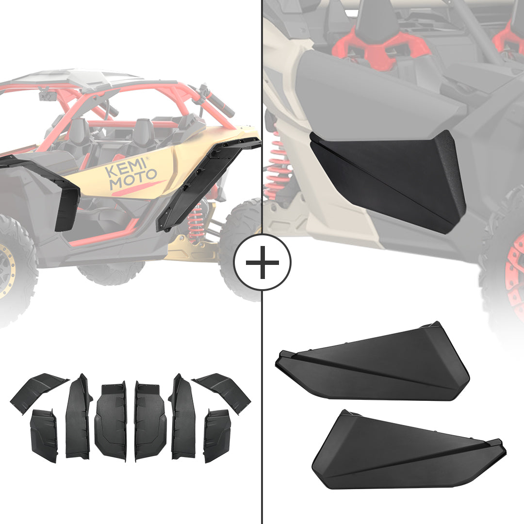 Front Lower Doors& Extended Fender Flares For Can-Am Maverick X3 – fits Can-Am Maverick X3 2-Seat