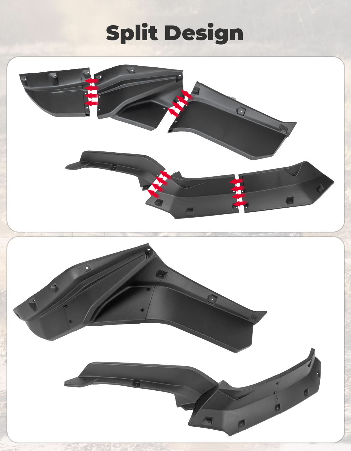 XXL Fender Flares for Kawasaki Teryx KRX4 1000 – fits Kawasaki Teryx KRX4 1000 (view 5)