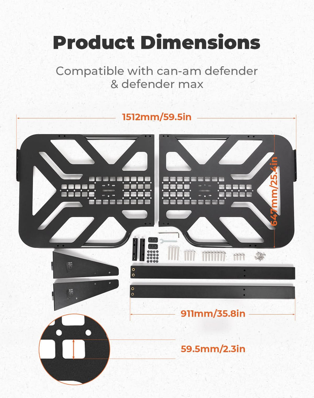 Headache Rack Assembly for Can-Am Defender HD5|7|8|9|10 – fits Can-Am Defender MAX HD8