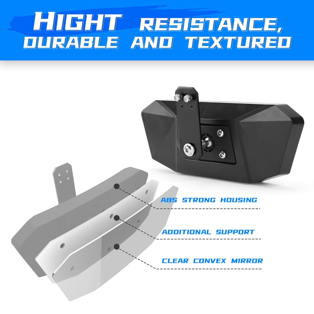 Rear View Mirror & 2" Tie Down Anchors for Polaris Ranger