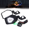UTV LED Lighted Side Mirrors with Flowing Turn Signal for Polaris RZR/ 1.6"-2" Roll Bar
