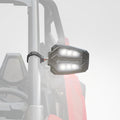 Universal 1.75"/2" Rear View Side Mirrors with LED Rock Light (1 pair)