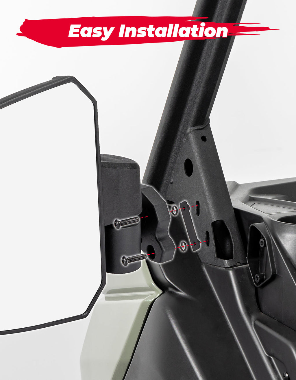 One Pair Side Mirrors for Can Am Defender HD5|8|10 – fits Can-Am Defender HD10 (view 7)