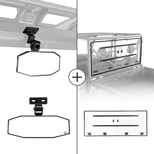 Airflow Sliding Vented Rear Windshield & Rear Mirros for CFMOTO UFORCE 1000 – fits CFMoto UForce 1000