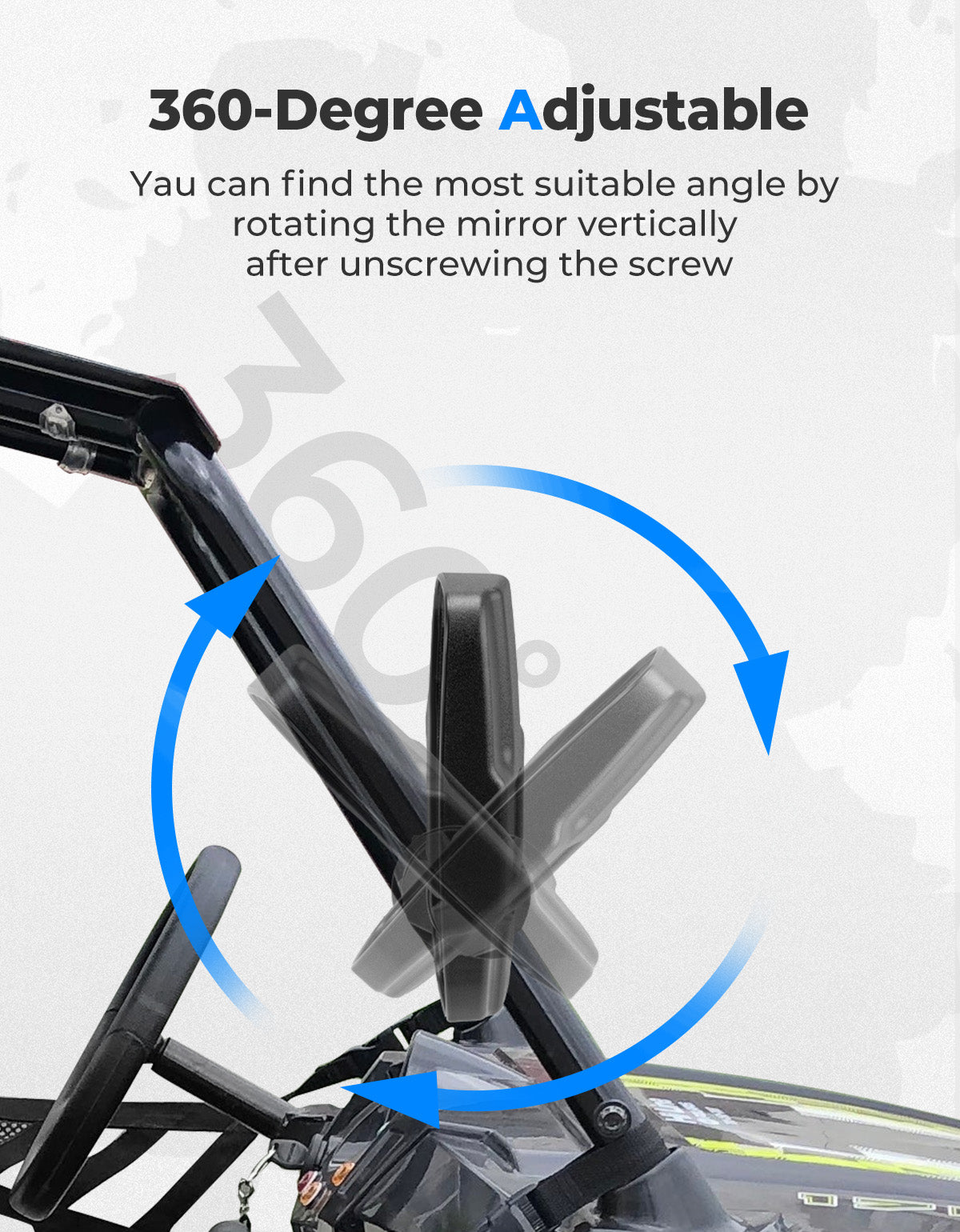 Mini Youth UTV Side Mirrors for Polaris RZR 170 – fits Polaris RZR (view 5)