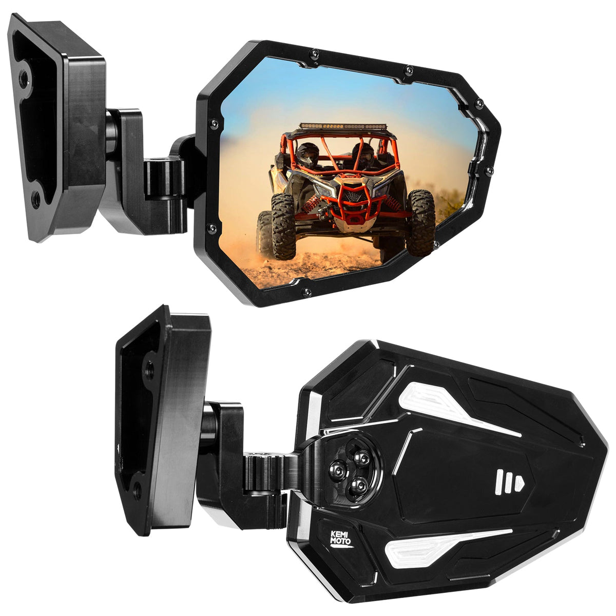 UTV Aluminum Side Mirrors for Can Am Maverick R 2024+ (1 Pair) – fits Can-Am Maverick R 2-Seat