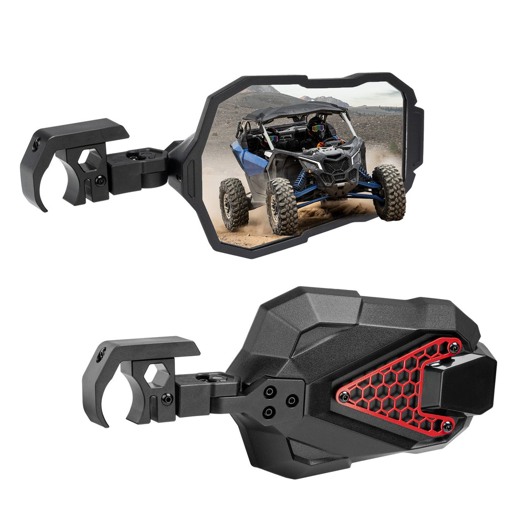 UTV Side Mirrors Fits 1.5-2 inch Roll Cage for Polaris RZR Can Am Mule Zforce Pioneer – fits Polaris RZR
