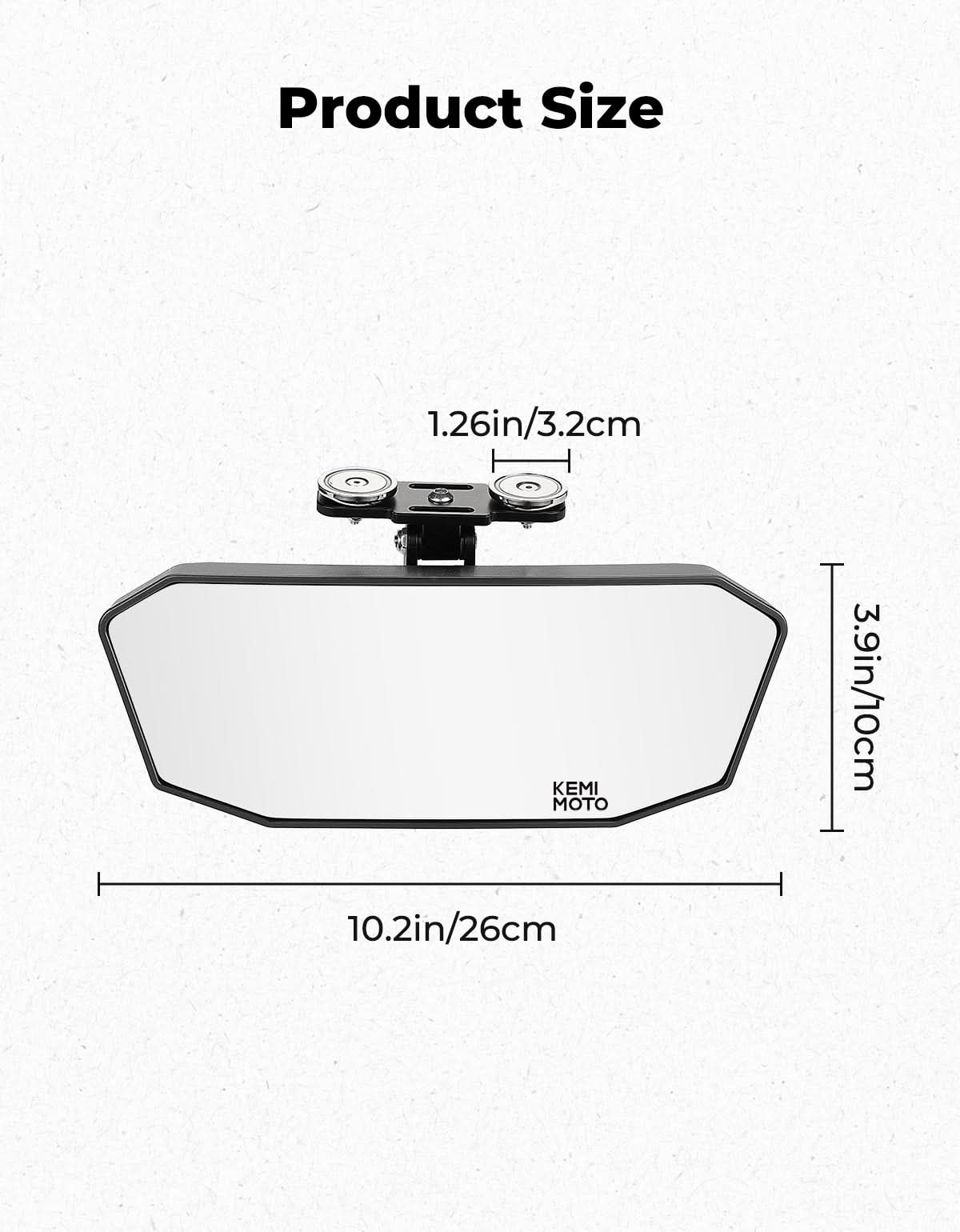 UTV Universal Magnetic Rear View Mirror for Polaris Ranger, Can-Am Defender & Golf Carts – fits Polaris Ranger (view 6)