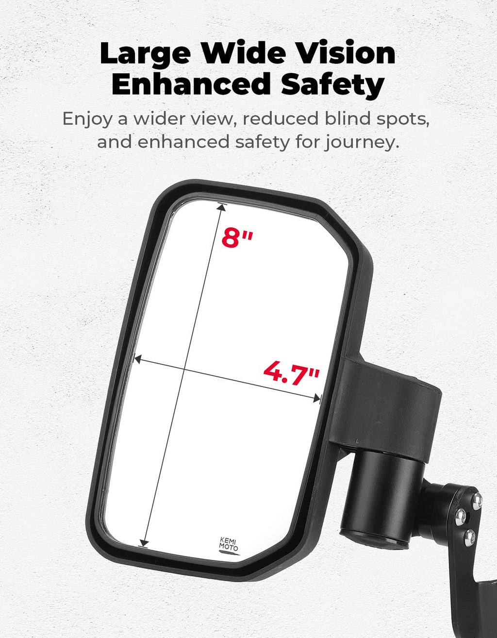Side Mirrors with Spring Back Feature for Polaris General 1000 / XP 1000 / 4 1000 (2016–2026) – fits Polaris General 1000...